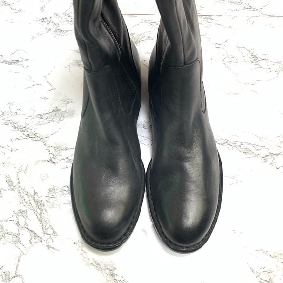 Born North Wide Calf Leather Riding Boot in Black - Picture 9 of 11